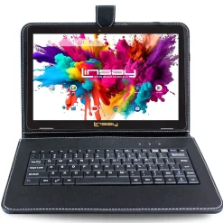 Octa Core 10.1" Tablet, 4GB RAM, 128GB Storage, Android 13, Bundled with Black Keyboard and Stylus Pen<Linsay Discount