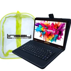 Octa Core 10.1" Tablet, 4GB RAM, 128GB Storage, Android 13, Bundled with Black Keyboard, Backpack, and Stylus Pen<Linsay Discount