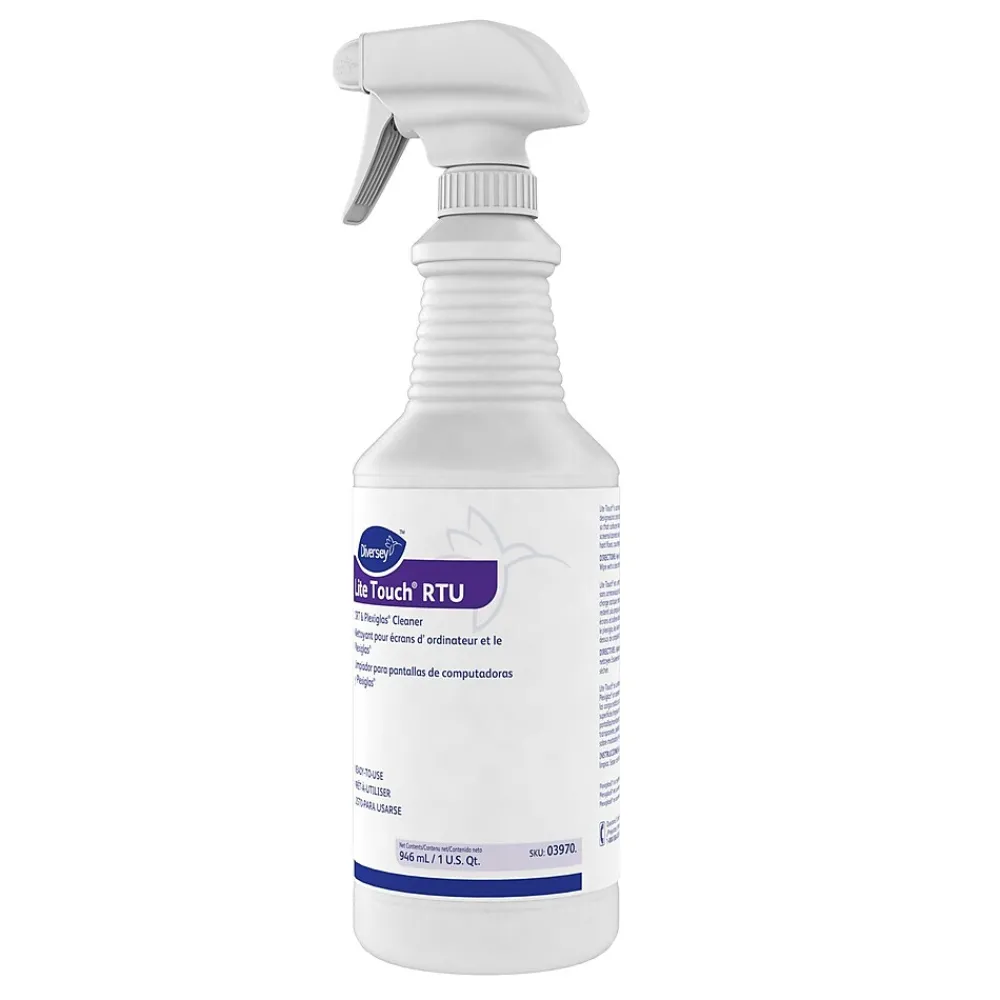 Lite Touch CRT and Plexiglass Surface Cleaner, 32 Oz., 12/Carton (03970.)<Diversey Clearance