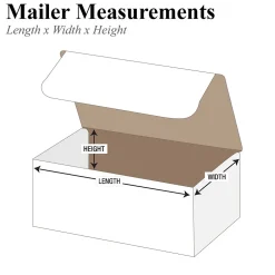 Best Partners Brand Literature Mailers, 5" x 3" x 2", White, 50/Bundle (ML532)