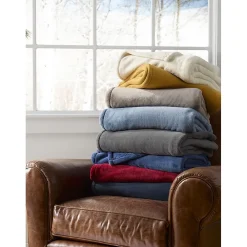 Wicked Plush Throw, Bayside Blue Heather, Large (1000199243)<L.L.Bean Sale