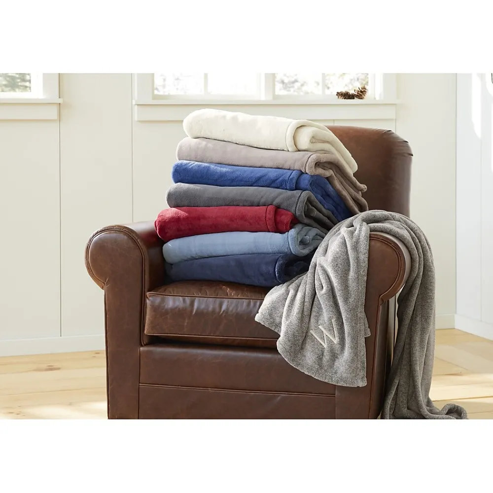 Wicked Plush Throw, Large, Charcoal Gray Heather (1000095161)<L.L.Bean Outlet