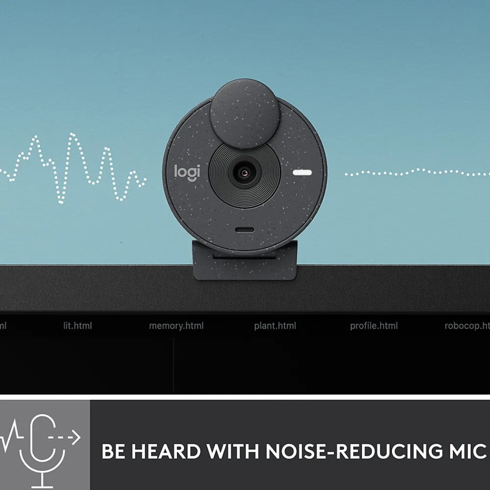 Hot Logitech Brio 300 HD 1080p Webcam, 2 Megapixels, Graphite (960-001497)