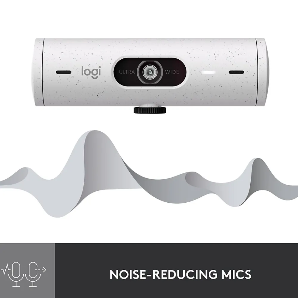 Hot Logitech Brio 500 HD Webcam, 4 Megapixels, (960-001427) Off-White