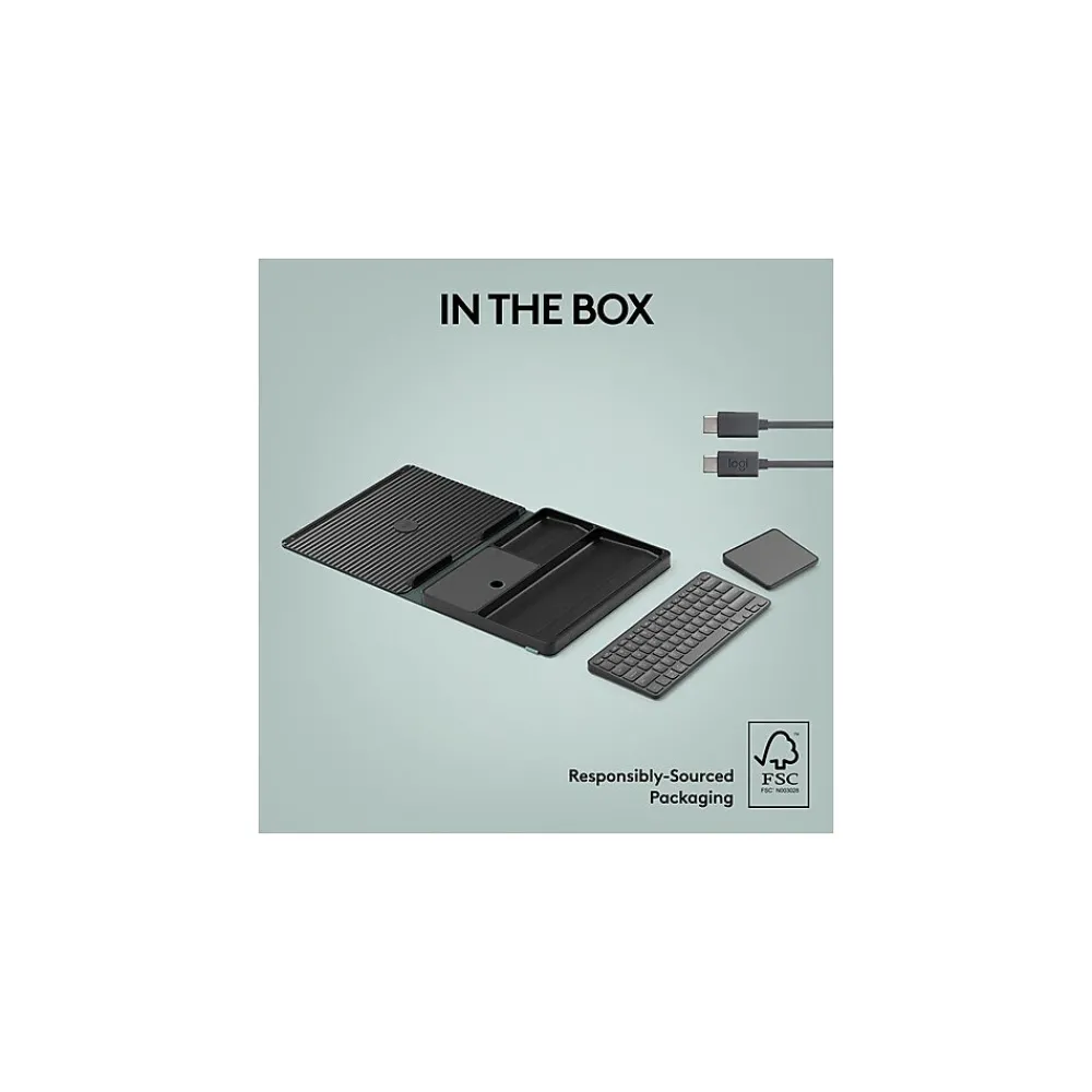Casa Pop-Up Desk Work From Home Kit: Laptop Stand, Keyboard, Touchpad & Storage, Classic Chic (920-011236)<Logitech Online