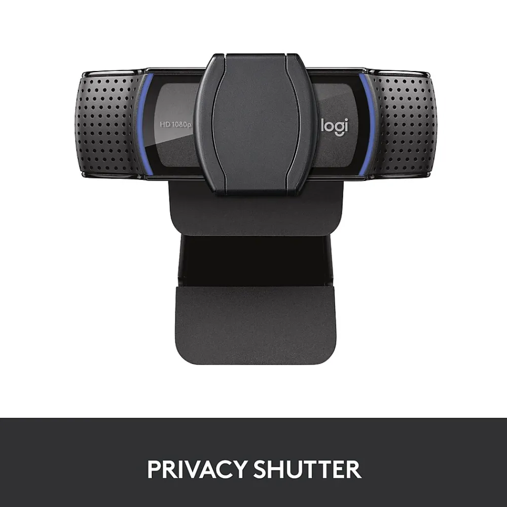 Online Logitech C920S Pro 1080p HD Webcam, Black (960-001257)