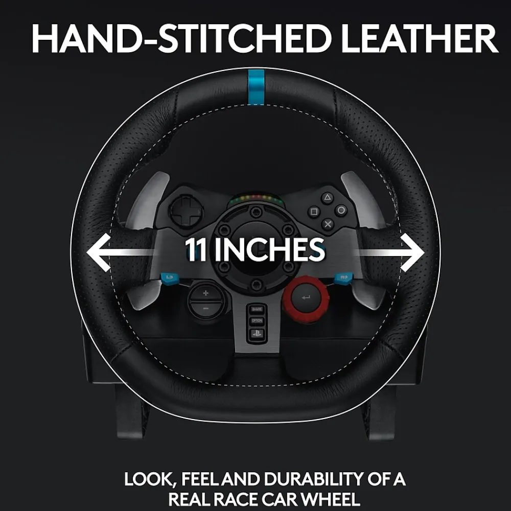 Discount Logitech G G29 Driving Force 941-000110 Gaming Steering Wheel for PS3 & PS4, Cable, Black