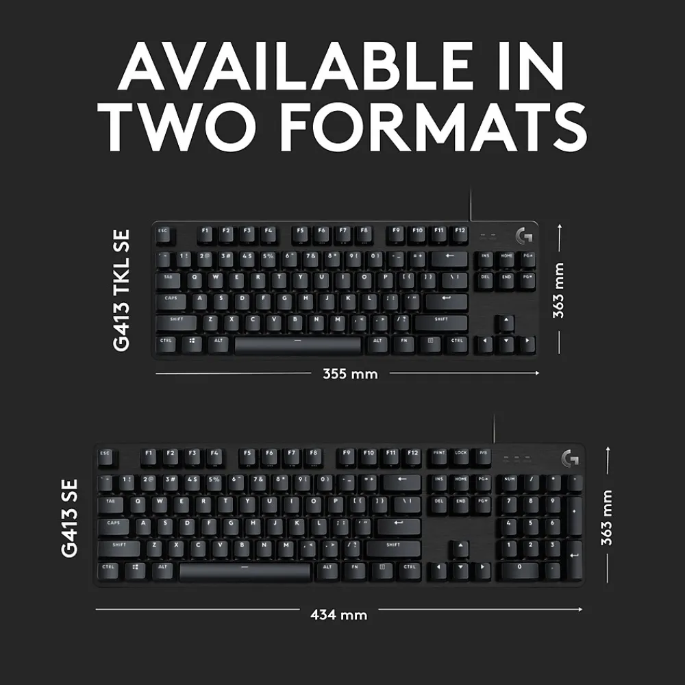 Discount Logitech G G413 TKL SE Gaming Mechanical Keyboard, Black (920010442)