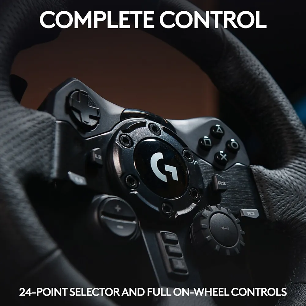 Hot Logitech G G923 TRUEFORCE Sim Racing Wheel and Pedals for PS5, PS4 and PC, Black (941-000147)