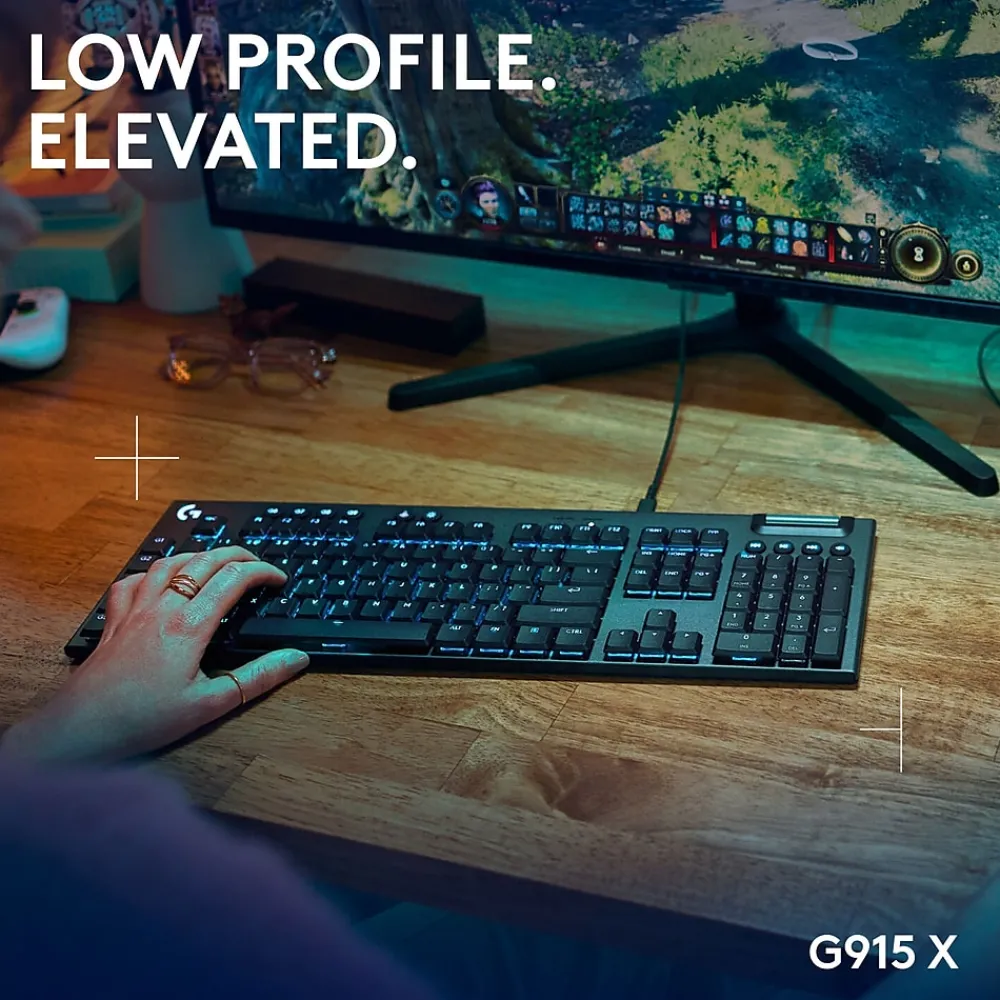 Sale Logitech G G915 X Tactile Gaming Mechanical Keyboard, Black (920-012937)