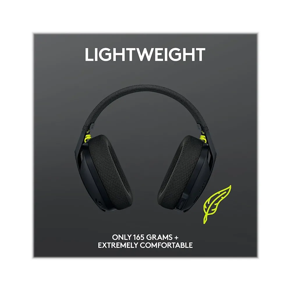 New Logitech G435 LIGHTSPEED Bluetooth Over-the-Ear Gaming Headset, Black (981-001049)