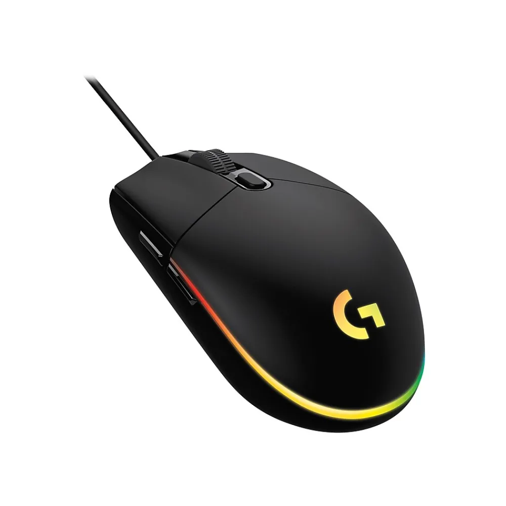 Clearance Logitech G203 LIGHTSYNC Optical Gaming Mouse, Black (910-005790)