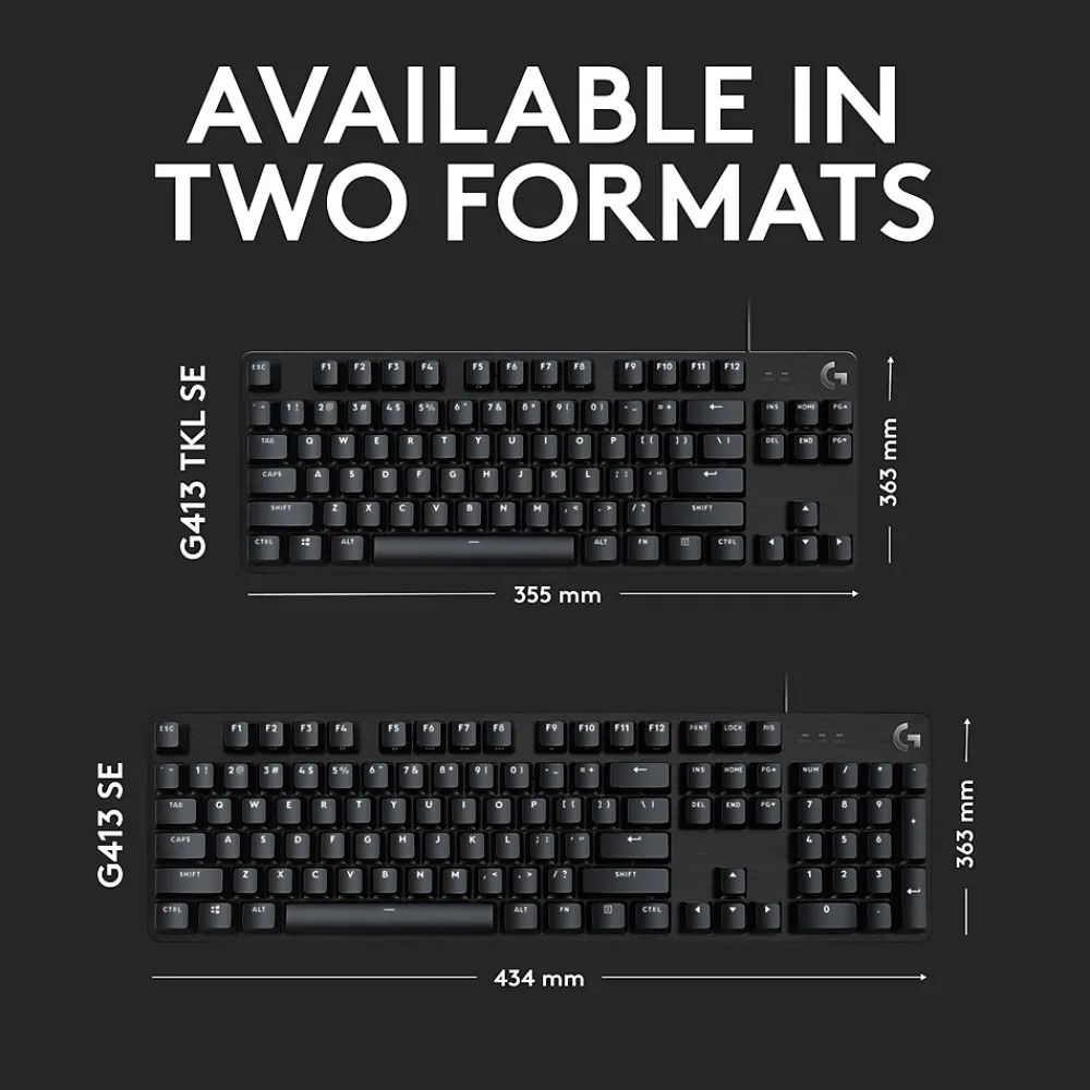 Sale Logitech G413 SE Gaming Mechanical Keyboard, Black (920010433)