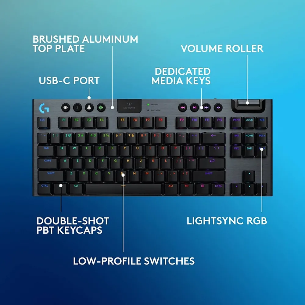 Best Logitech G Series G915 X LIGHTSPEED TKL Wireless Tactile Gaming Keyboard, Black (920-012715)