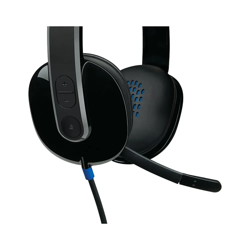 Sale Logitech H540 Computer HD Headset, Over-the-Head, Black (981-000510)