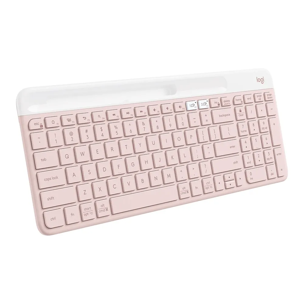 Logitech K585 Slim Multi-Device Wireless Keyboard, Rose (920-011477)