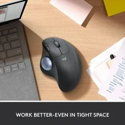Hot Logitech M575 Ergonomic Wireless Trackball USB Mouse, (910-005868) Off-White