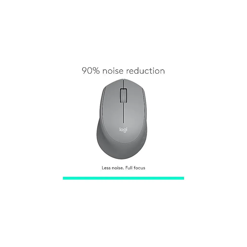 Discount Logitech M330 Silent Plus Wireless Optical USB Mouse, (910-004908) Gray