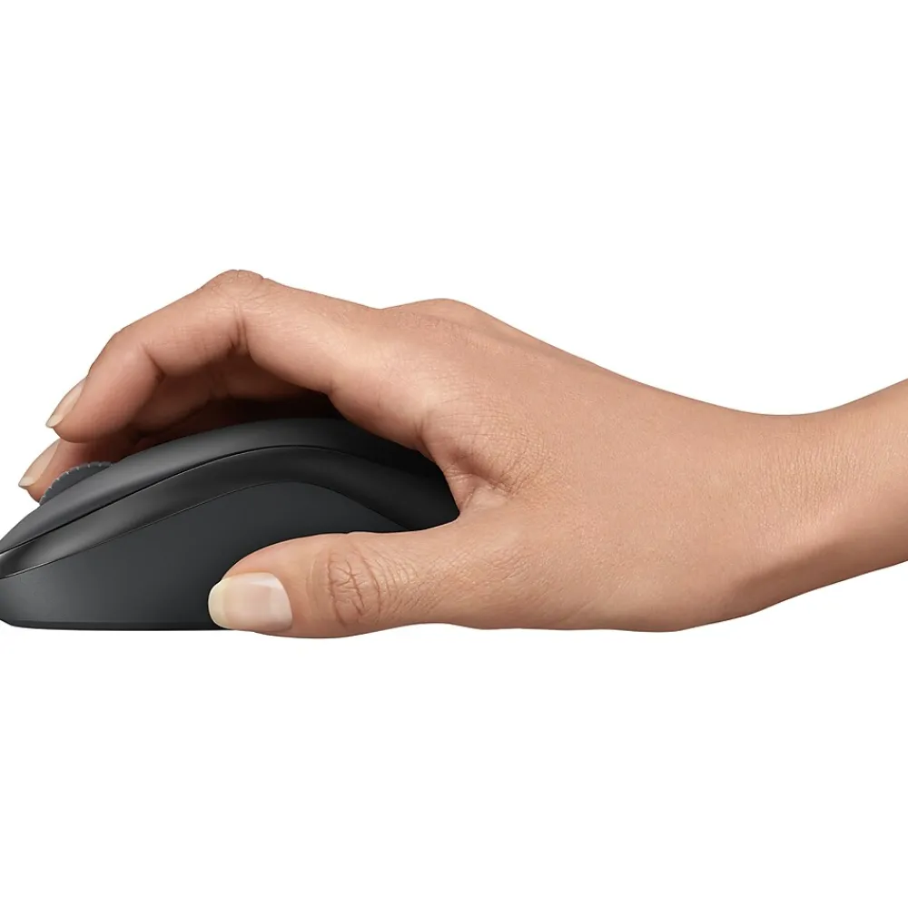 Discount Logitech M240 Silent Wireless Ambidextrous Optical Mouse with 16" Sleeve, Graphite (910-007142)