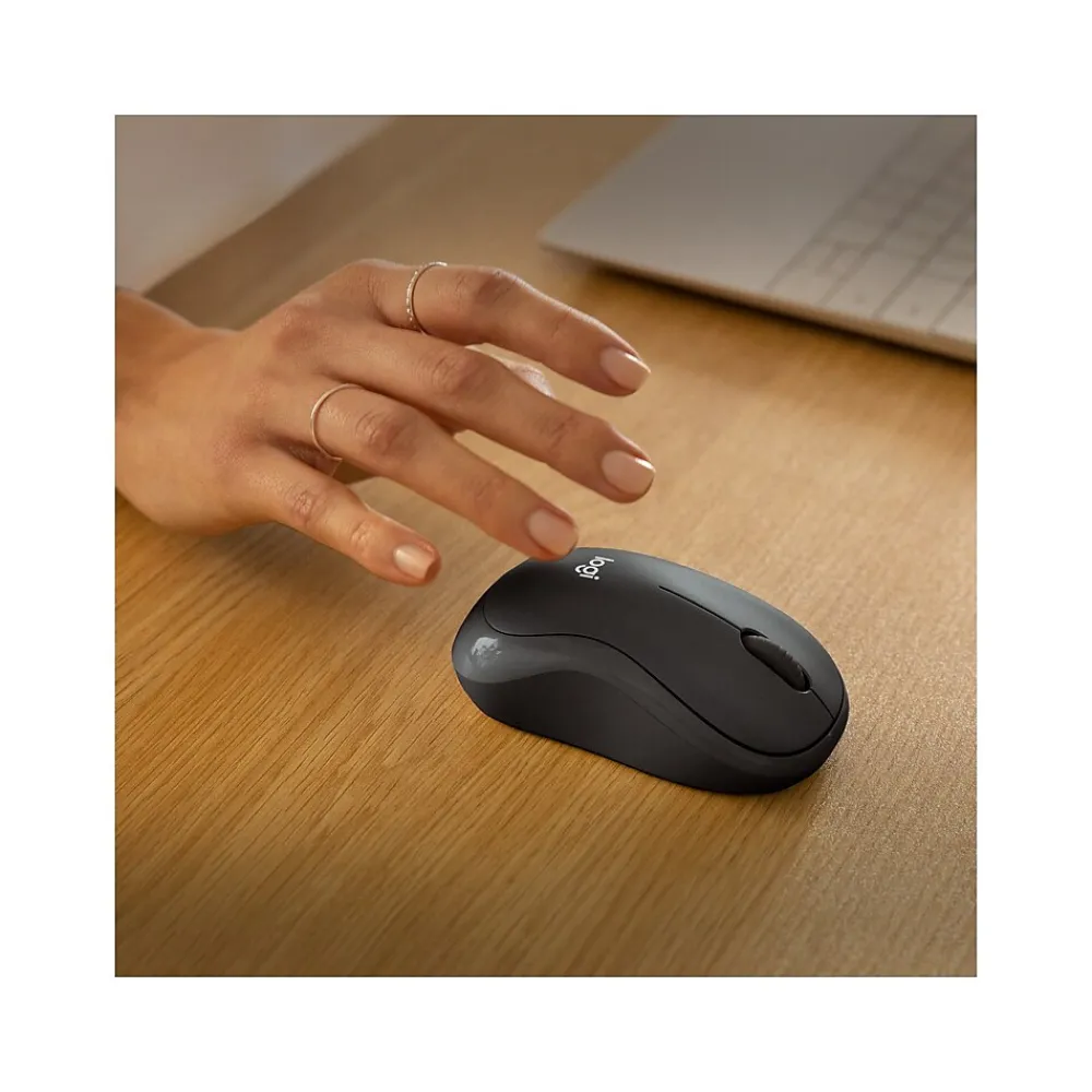 Discount Logitech M240 Silent Wireless Ambidextrous Optical Mouse with 16" Sleeve, Graphite (910-007142)