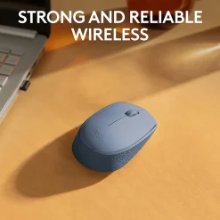 New Logitech M170 Wireless Ambidextrous Optical Mouse, Blue/Gray (910-006863)