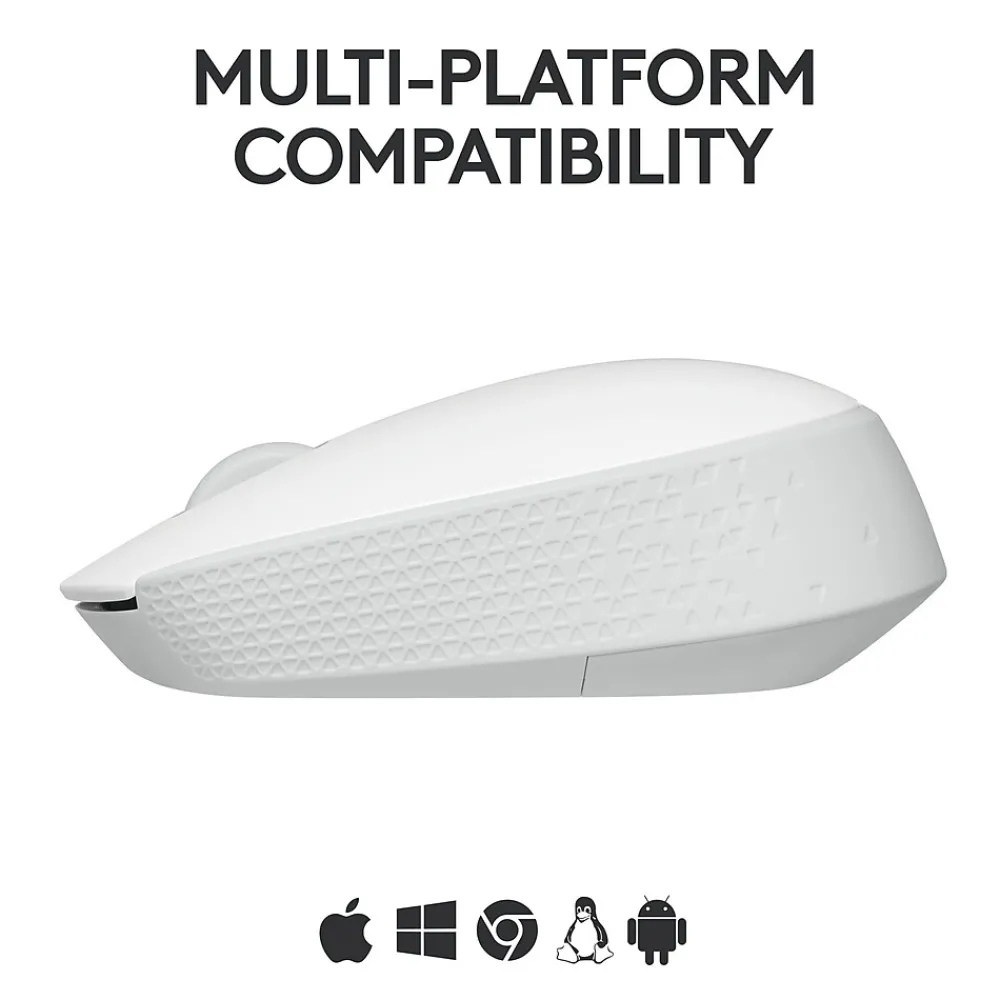 Clearance Logitech M170 Wireless Ambidextrous Optical Mouse, Off-White (910-006864)