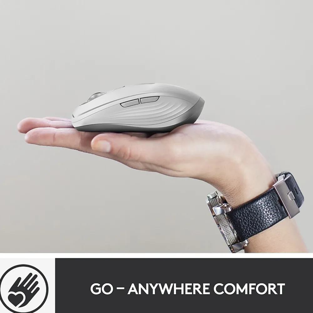 Discount Logitech MX Anywhere 3 for Mac Ergonomic Wireless Laser Mouse, Pale Gray (910-005899)