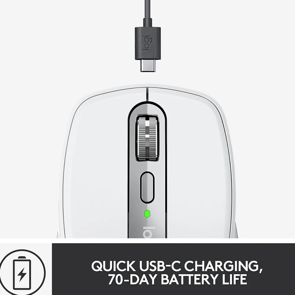 Discount Logitech MX Anywhere 3 for Mac Ergonomic Wireless Laser Mouse, Pale Gray (910-005899)