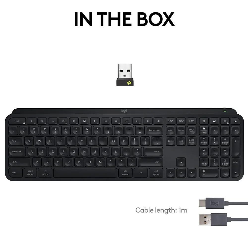 Online Logitech MX Keys S Wireless Keyboard, Black (920-011406)