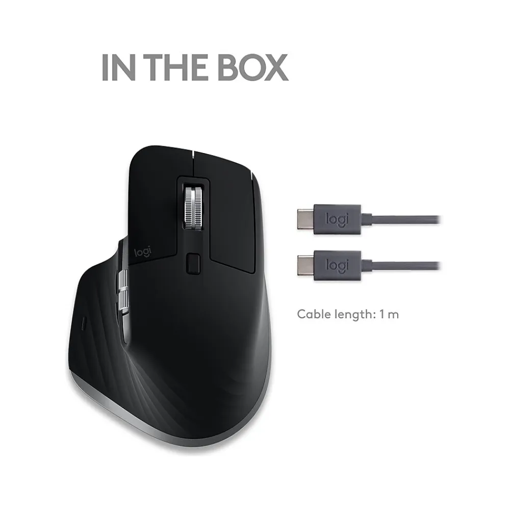 Sale Logitech MX Master 3S for Mac Ergonomic Wireless Optical Mouse, Space Gray (910-006569)