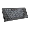 Clearance Logitech MX Mechanical Mini Illuminated Wireless Ergonomic Keyboard, Gray/Black (920-010550)