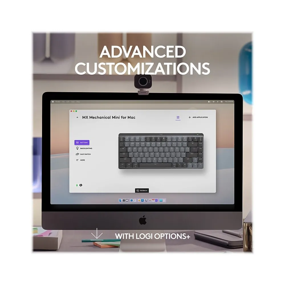 New Logitech MX Mechanical Mini Wireless Ergonomic Keyboard for Mac, Space Gray (920-010831)