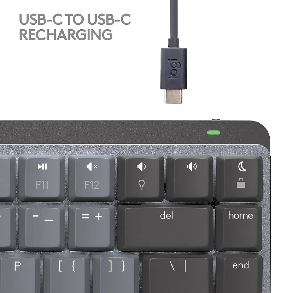 New Logitech MX Mechanical Mini Wireless Ergonomic Keyboard for Mac, Space Gray (920-010831)