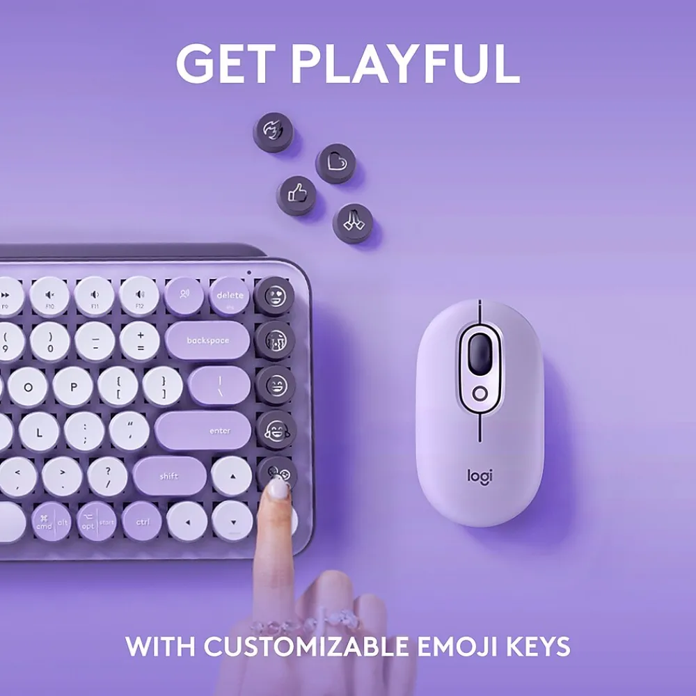 Best Logitech POP Keys Wireless Mechanical Keyboard, Cosmos (920-011233)