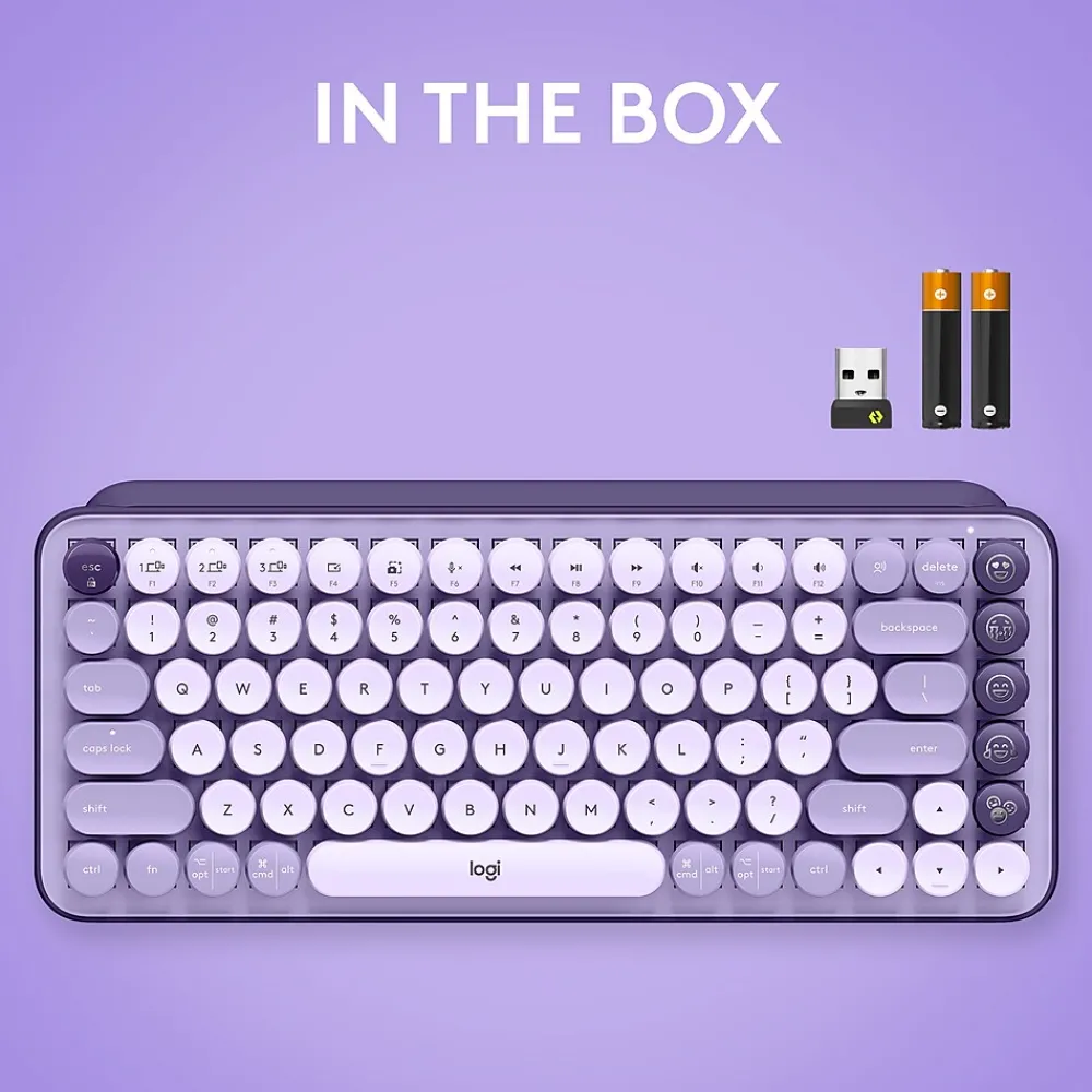 Best Logitech POP Keys Wireless Mechanical Keyboard, Cosmos (920-011233)