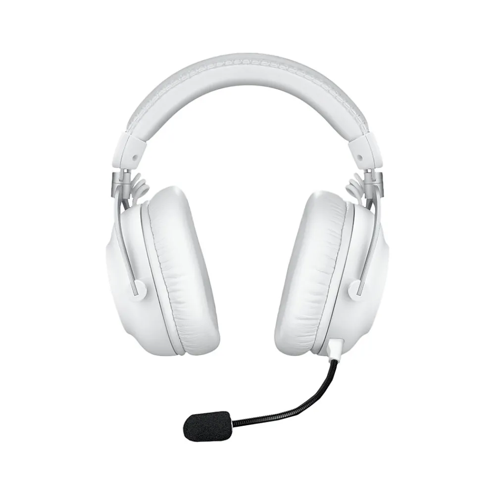 Logitech PRO X 2 LIGHTSPEED Wireless Bluetooth Stereo Gaming Over-the-Ear Headset, 3.5mm, (981-001268) White