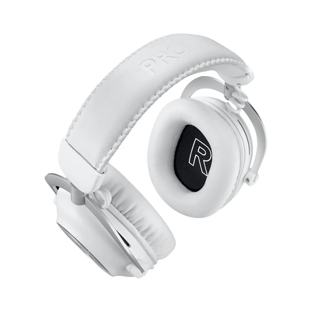 Logitech PRO X 2 LIGHTSPEED Wireless Bluetooth Stereo Gaming Over-the-Ear Headset, 3.5mm, (981-001268) White