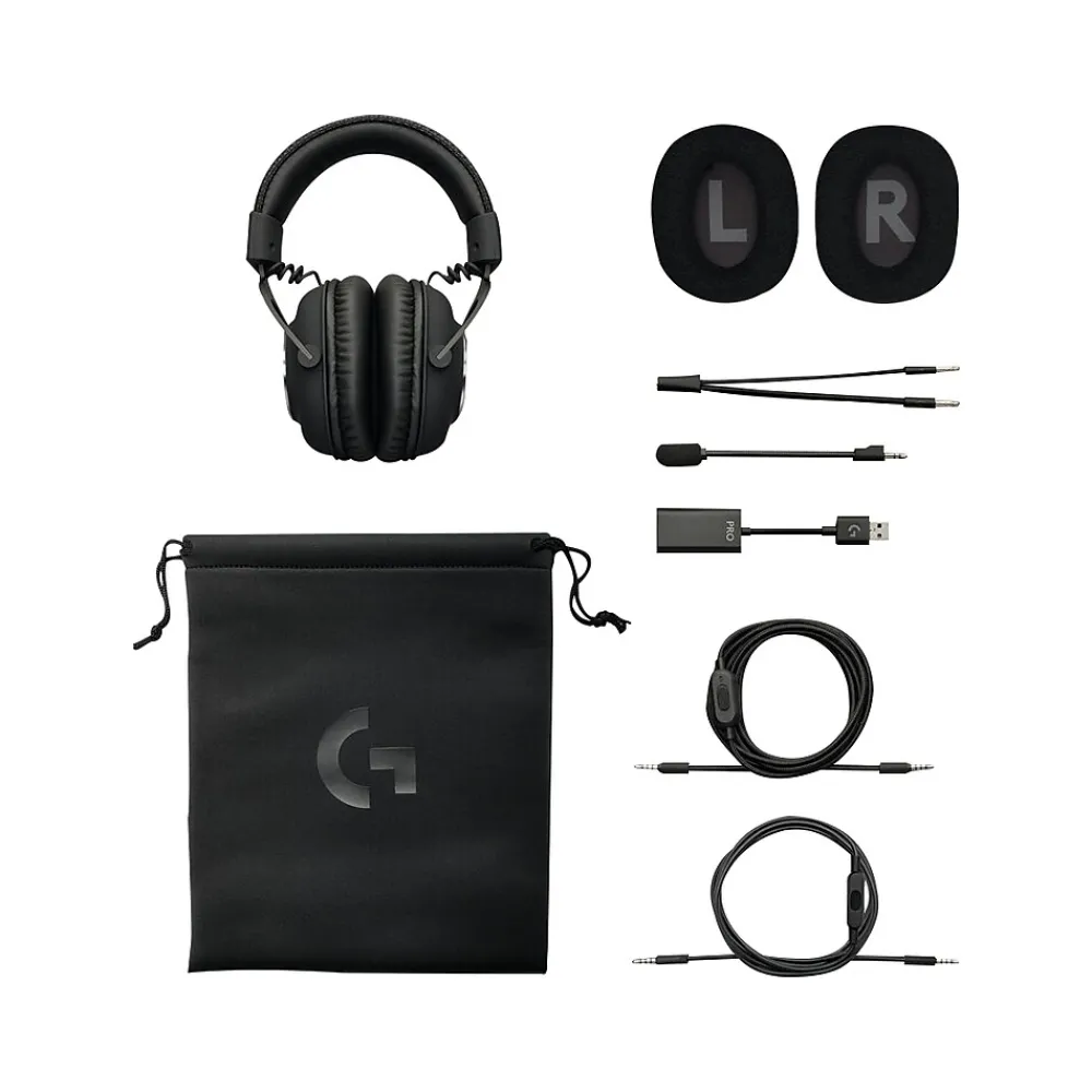 Best Logitech PRO X 981-000817 Wired Over-the-Ear Gaming Headset, Black