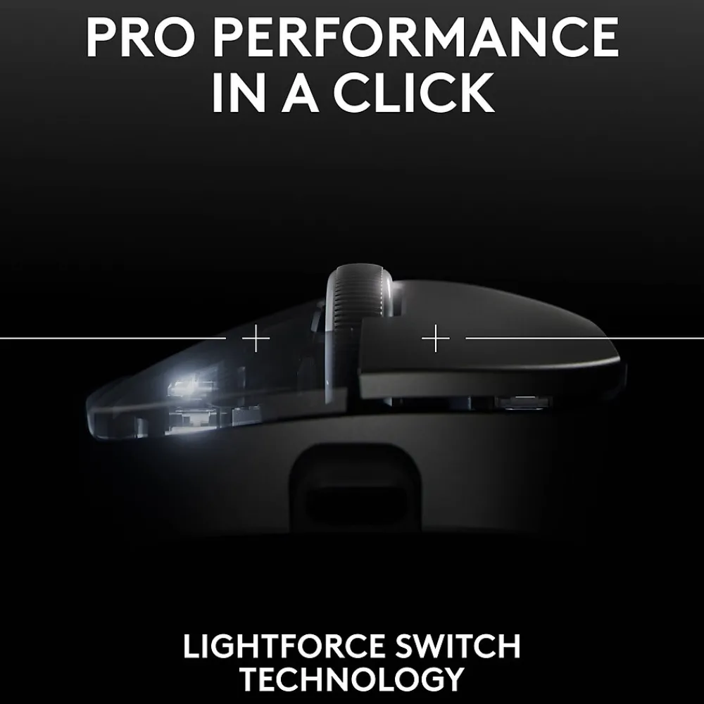 Discount Logitech PRO X SUPERLIGHT 2 DEX Wireless Ergonomic Asymmetrical Optical USB Gaming Mouse, Black (910-007328)