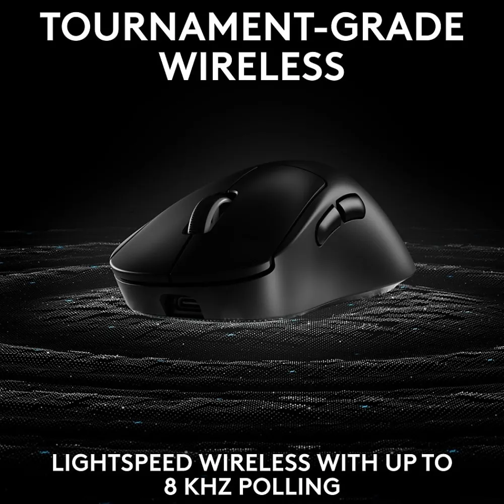 Discount Logitech PRO X SUPERLIGHT 2 DEX Wireless Ergonomic Asymmetrical Optical USB Gaming Mouse, Black (910-007328)