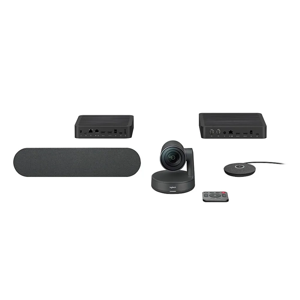 Hot Logitech Rally Ultra-HD Video Conferencing System with Automatic Camera Control, Speaker and Mic Pod (960-001217)