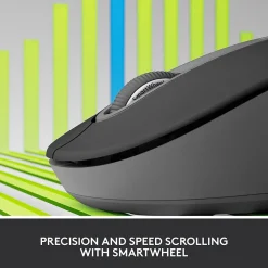 New Logitech Signature M650 Large Wireless Ergonomic Optical Bluetooth & USB Mouse, Graphite (910-006231)