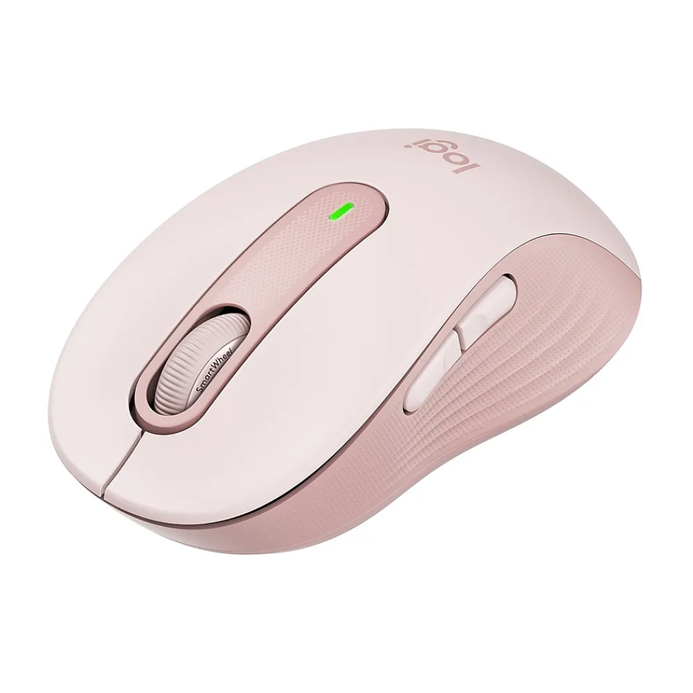 Hot Logitech Signature M650 Wireless Ergonomic Optical Bluetooth & USB Mouse, (910-006251) Rose
