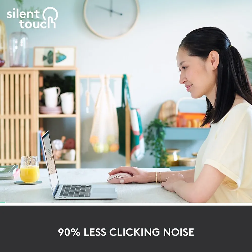 Hot Logitech Signature M650 Wireless Ergonomic Optical Bluetooth & USB Mouse, (910-006251) Rose