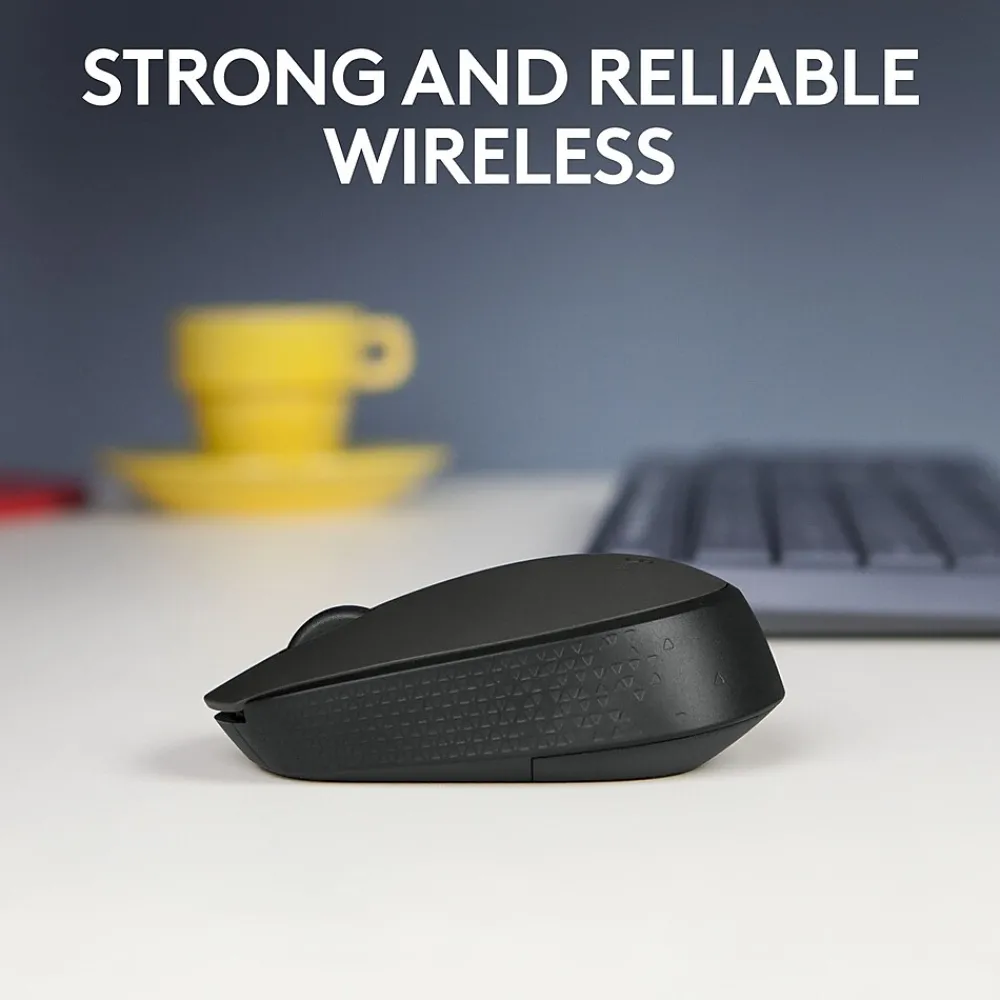 Sale Logitech Wireless Ambidextrous 2.4 GHz Mouse, Black (910-004940)