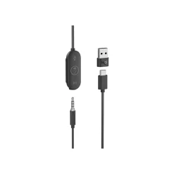 Clearance Logitech Zone Wired Earbuds Stereo Headset, Black (981-001008)