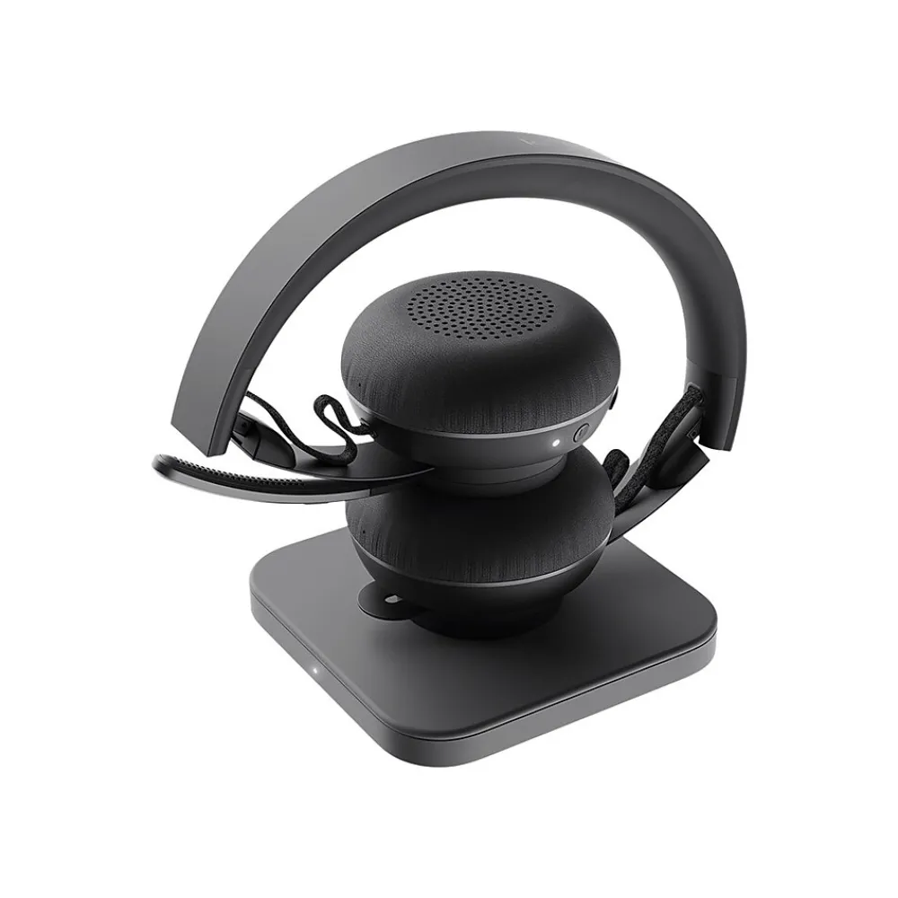 New Logitech Zone Wireless Plus UC Bluetooth Stereo Mobile Headset, Black (981-000918)