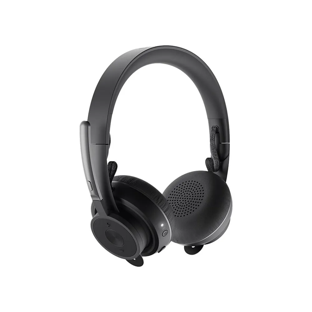 New Logitech Zone Wireless Plus UC Bluetooth Stereo Mobile Headset, Black (981-000918)