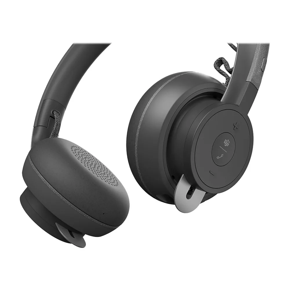 New Logitech Zone Wireless Plus UC Bluetooth Stereo Mobile Headset, Black (981-000918)