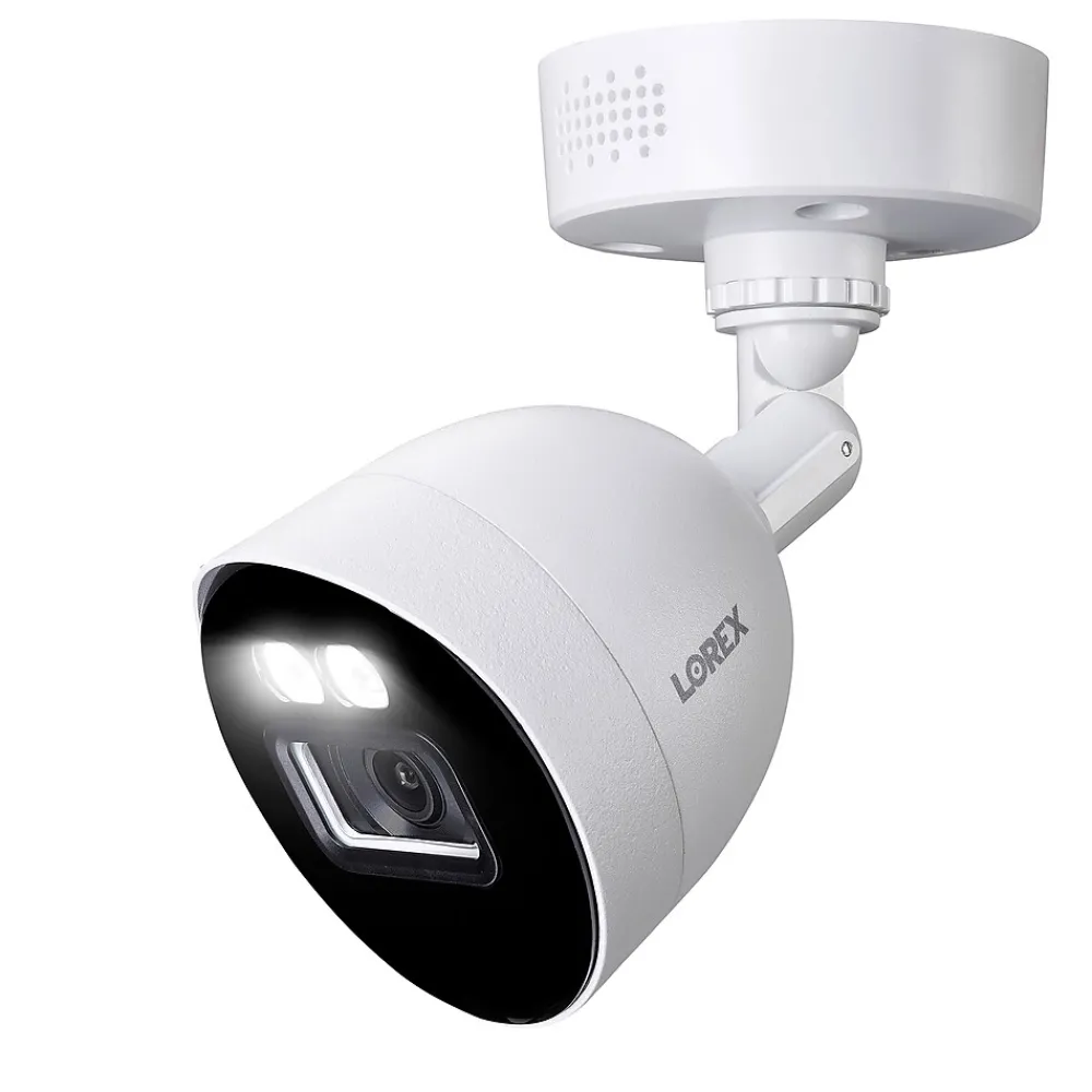 Lorex Fusion 4K 8.0-MP 20-Camera-Capable 2-TB DVR System with 8 Wired Smart Deterrence Cameras, White (D863A62B-8DA8)